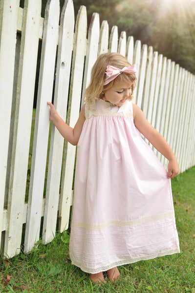 Cambridge Pink Sleeveless Heirloom Dress