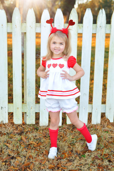 Be Mine Heart Applique Dress & Bloomer Set