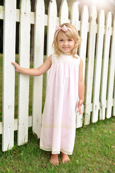 Cambridge Pink Sleeveless Heirloom Dress
