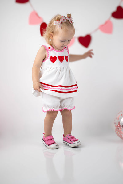 Be Mine Heart Applique Dress & Bloomer Set