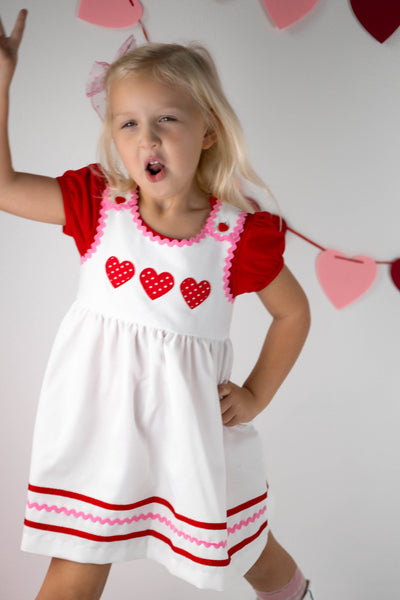 Be Mine Heart Applique Dress