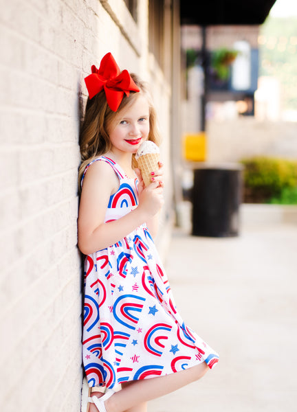 Stars & Bows Knit Dip Back Knit Dress