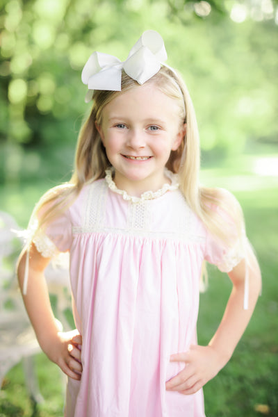 Bristol Pink Sleeved Heirloom Dress