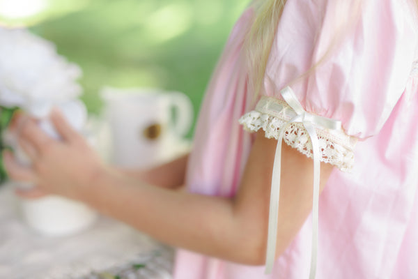 Bristol Pink Sleeved Heirloom Dress