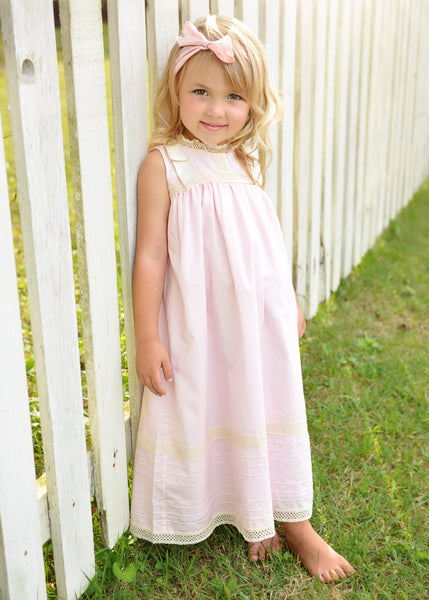 Cambridge Pink Sleeveless Heirloom Dress