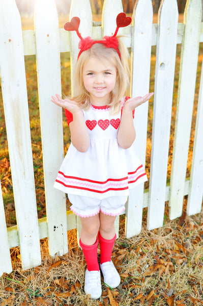 Be Mine Heart Applique Dress & Bloomer Set