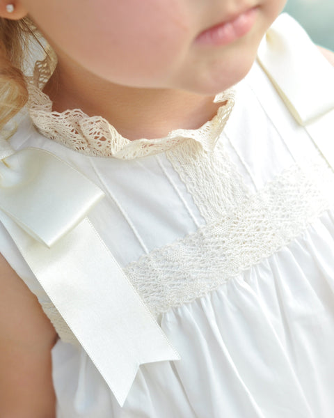 Cambridge White Sleeveless Heirloom Dress