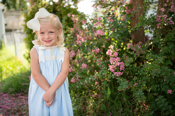 Cambridge Blue Sleeveless Heirloom Dress