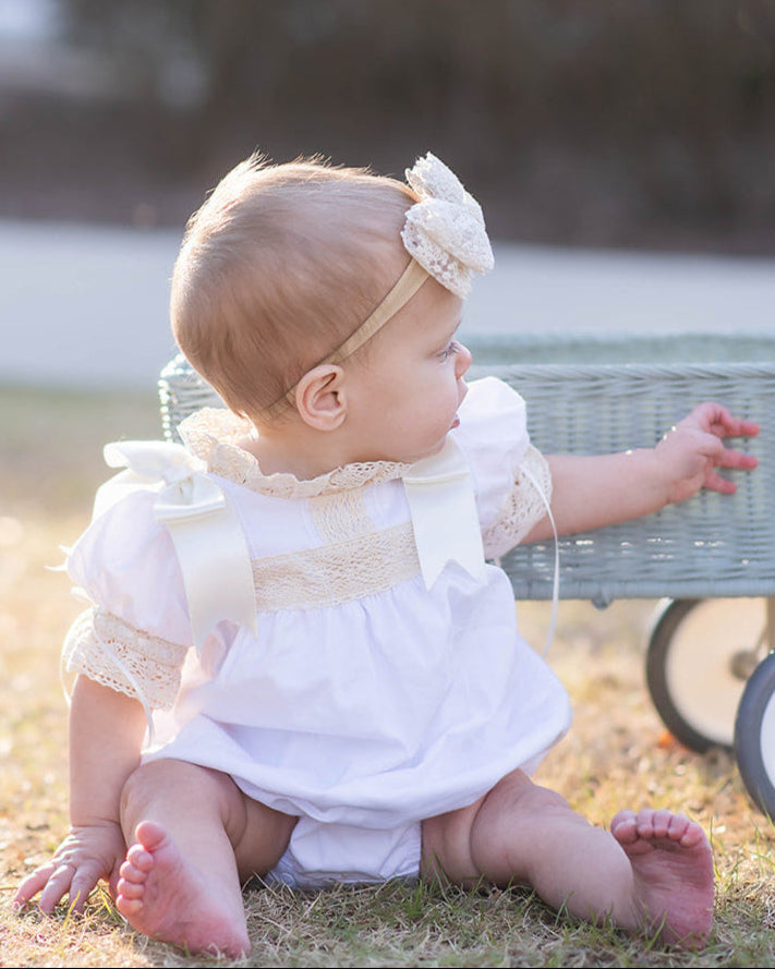 white heirloom dress White Heirloom Bubble Newborn