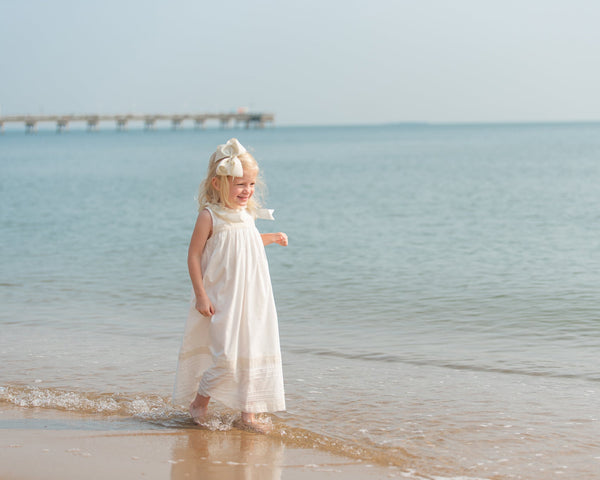 Cambridge White Sleeveless Heirloom Dress