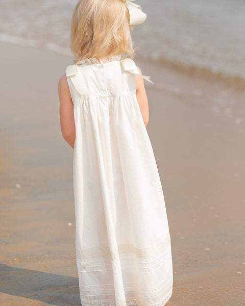 Cambridge White Sleeveless Heirloom Dress