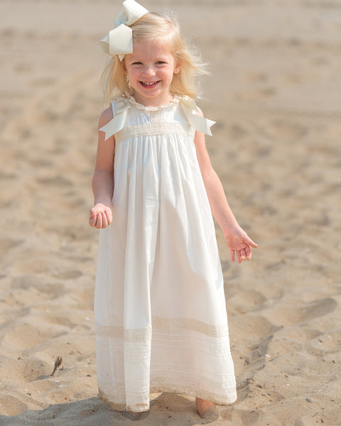 Cambridge White Sleeveless Heirloom Dress