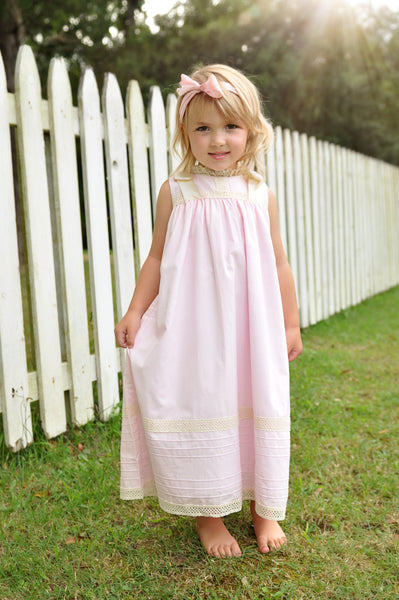 Cambridge Pink Sleeveless Heirloom Dress