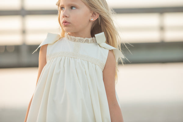 Cambridge Ecru Sleeveless Heirloom Dress