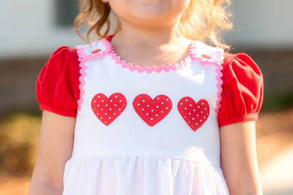 Be Mine Heart Applique Dress