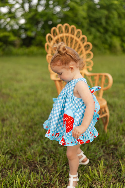 Lady Luck Lady Bug Appliquéd Swing Top & Ruffle Bloomer Set