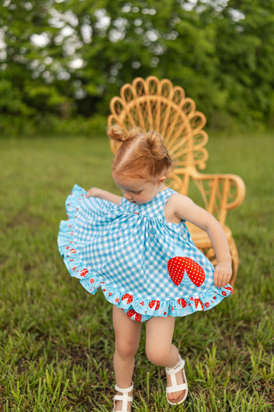 Lady Luck Lady Bug Appliquéd Swing Top & Ruffle Bloomer Set
