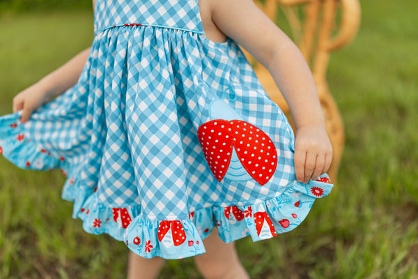 Lady Luck Lady Bug Appliquéd Swing Top & Ruffle Bloomer Set