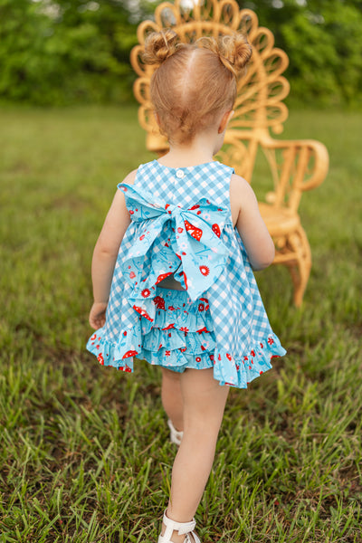 Lady Luck Lady Bug Appliquéd Swing Top & Ruffle Bloomer Set