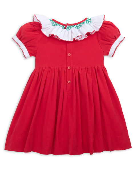 PREORDER Mistletoe Moments Smocked Corduroy Dress