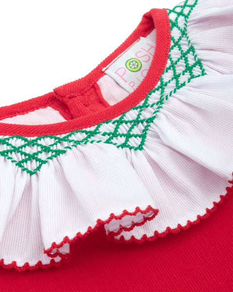PREORDER Mistletoe Moments Smocked Corduroy Dress