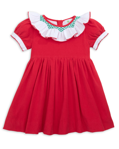 PREORDER Mistletoe Moments Smocked Corduroy Dress