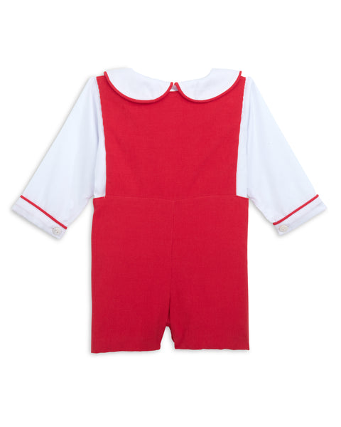 PREORDER Mistletoe Moments Smocked Corduroy Shortall and Shirt Set
