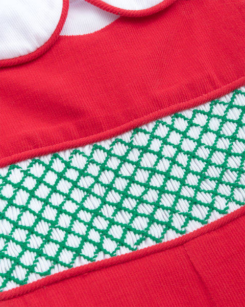 PREORDER Mistletoe Moments Smocked Corduroy Shortall and Shirt Set