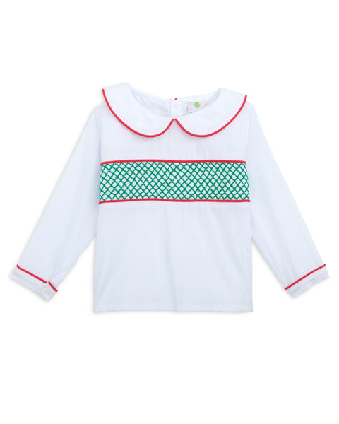 PREORDER Mistletoe Moments Smocked Boys' Shirt and Corduroy Pants Set