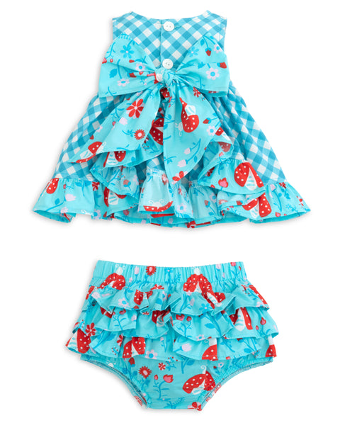 Lady Luck Lady Bug Appliquéd Swing Top & Ruffle Bloomer Set