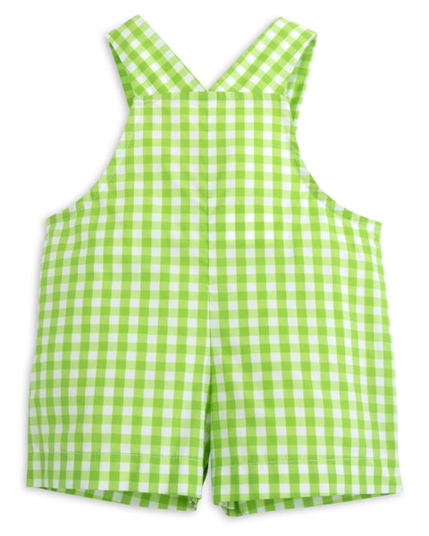 Fore! Boys' Gingham Shortall with Golf Cart Applique