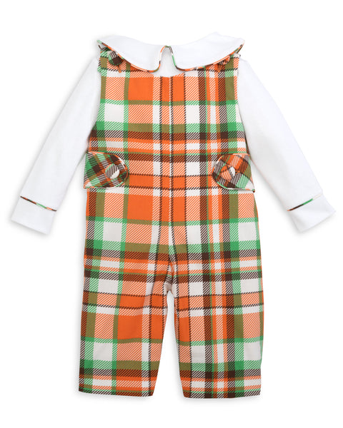 Autumn Plaid Boys' Jonjon & Knit Shirt Set