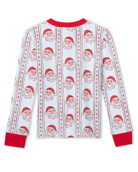 Jolly Old Saint Nick Girls' Lounge 2 Piece Set with Ruffle Trim
