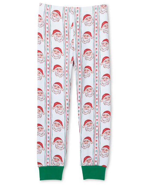 Jolly Old Saint Nick Christmas Boys' Lounge 2 Piece Set with Piping Trim