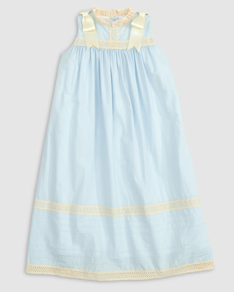 Cambridge Blue Sleeveless Heirloom Dress