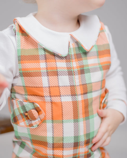 Autumn Plaid Boys' Jonjon & Knit Shirt Set