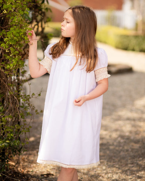 Dover Lace White Heirloom Dress