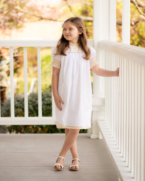 Dover Lace White Heirloom Dress