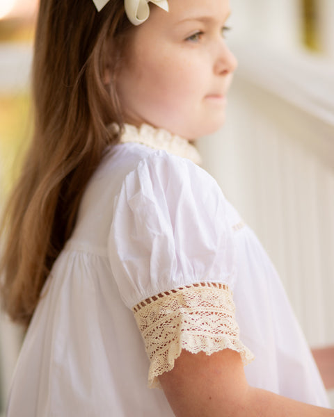 Dover Lace White Heirloom Dress