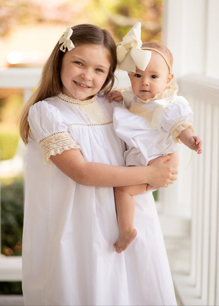 Dover Lace White Heirloom Dress