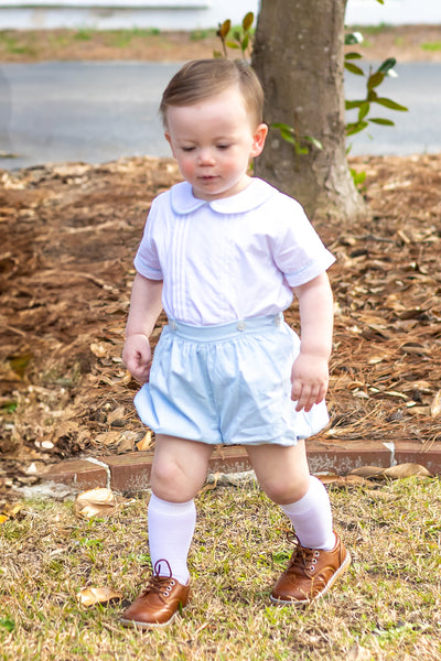 Sterling Boys Blue Heirloom Button-On Bubble