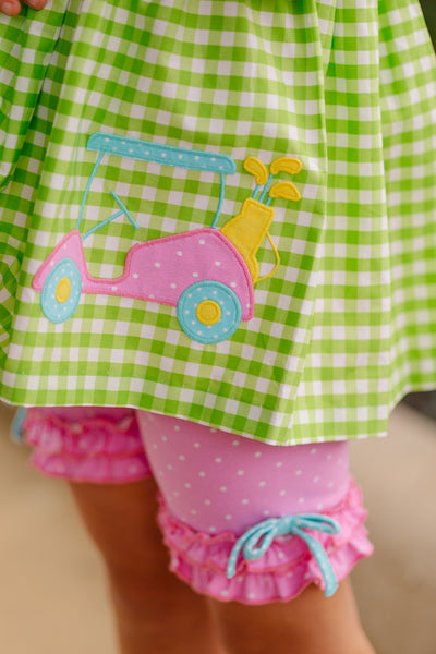 Fore! Girls' Tie Shoulder Top & Knit Shorts Set