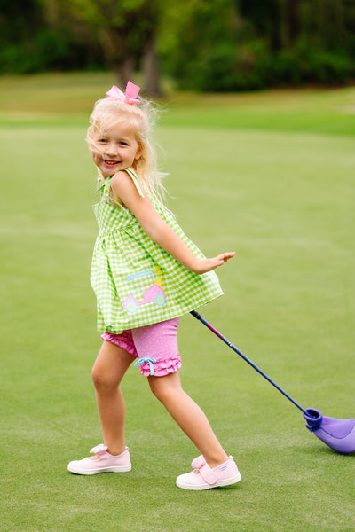 Fore! Girls' Tie Shoulder Top & Knit Shorts Set
