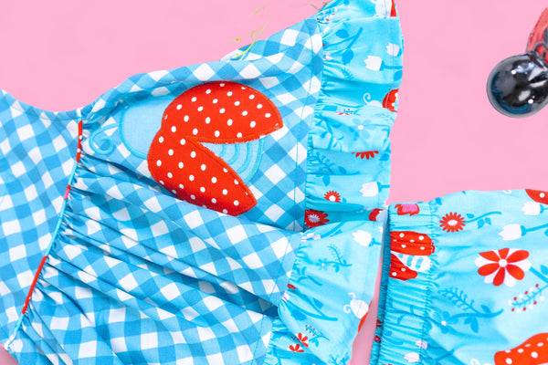Lady Luck Lady Bug Appliquéd Swing Top & Ruffle Bloomer Set