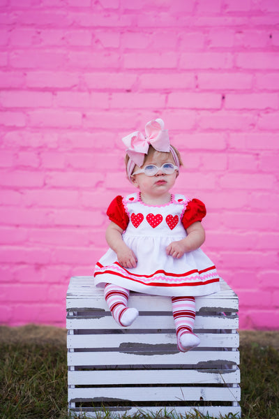 Be Mine Heart Applique Dress & Bloomer Set