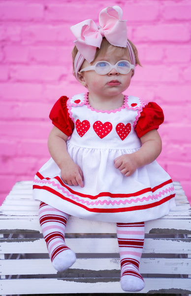 Be Mine Heart Applique Dress & Bloomer Set