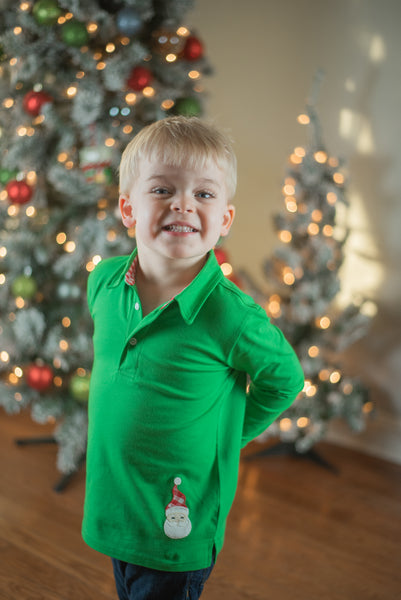 Oh So Jolly Collared Boys' Knit Shirt