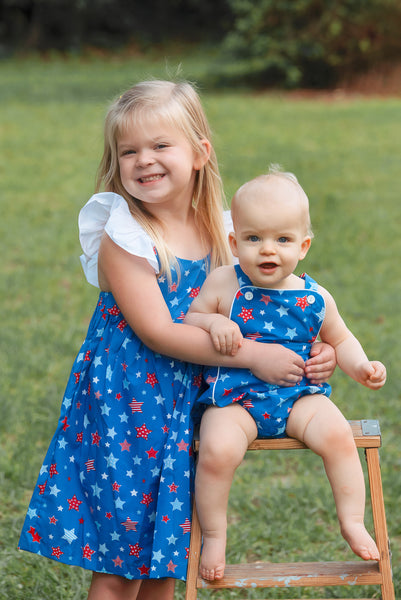 Make a Wish Star Print Tie Back Dress