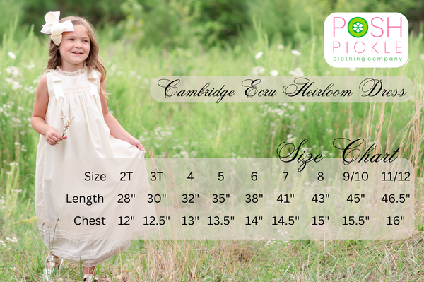 Cambridge Ecru Sleeveless Heirloom Dress