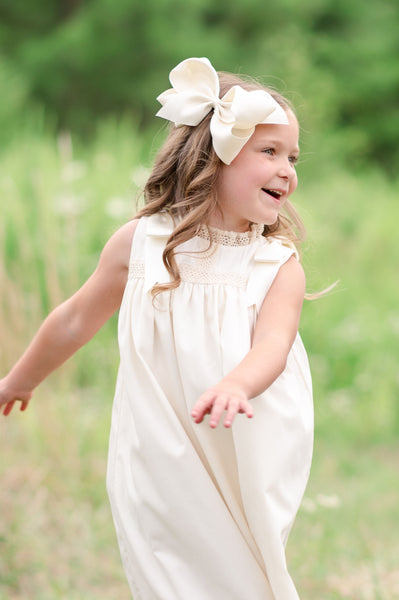 Cambridge Ecru Sleeveless Heirloom Dress